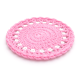Pink Crochet Coaster Handcrafted Cotton Yarn Doily